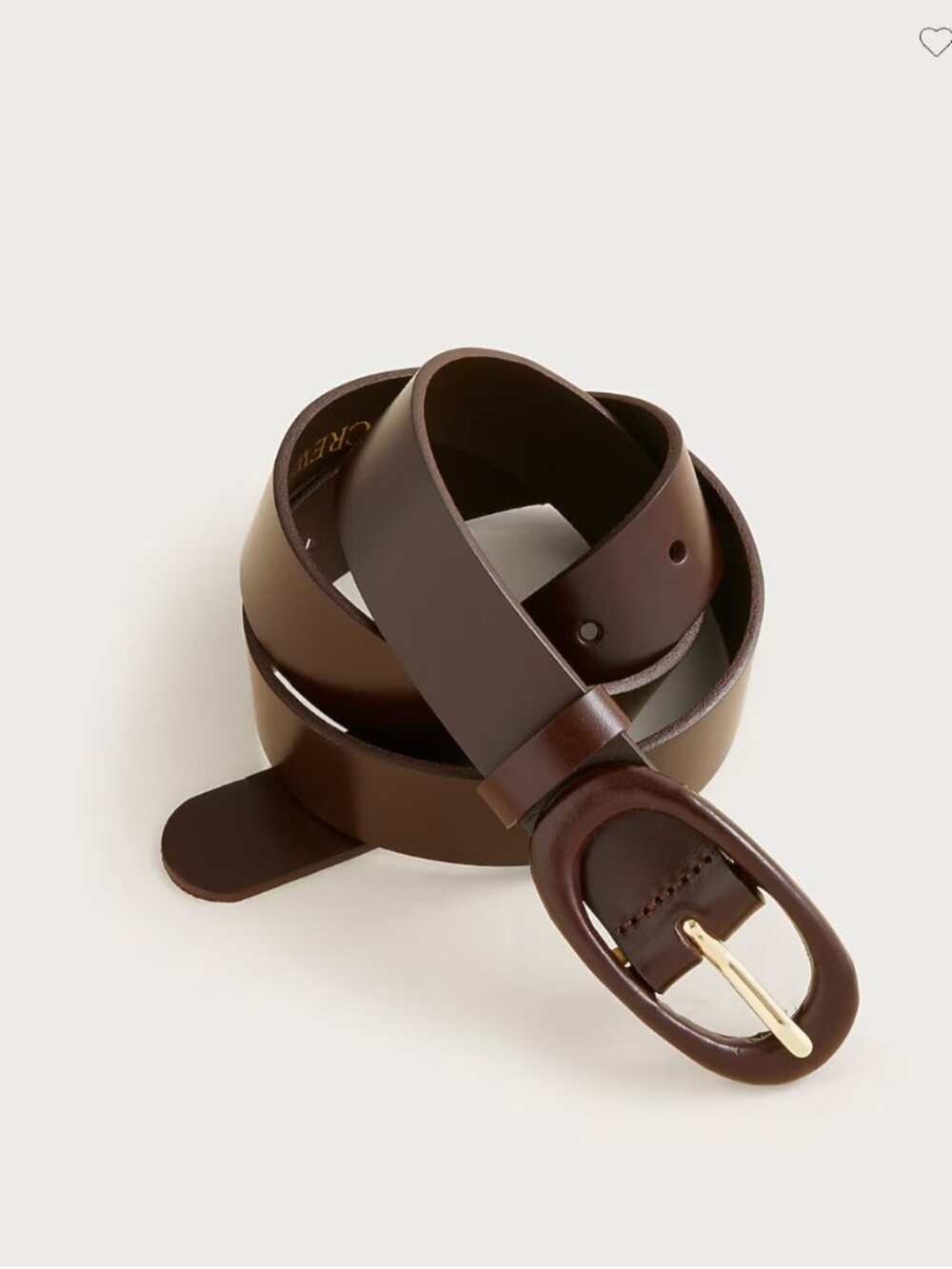 NWT J. Crew Brown Tonal Buckle Belt in Leather